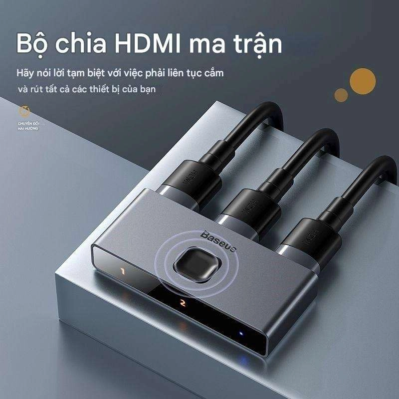 Thiết bị chia cổng HDMI 2 chiều Baseus Matrix HDMI Switcher